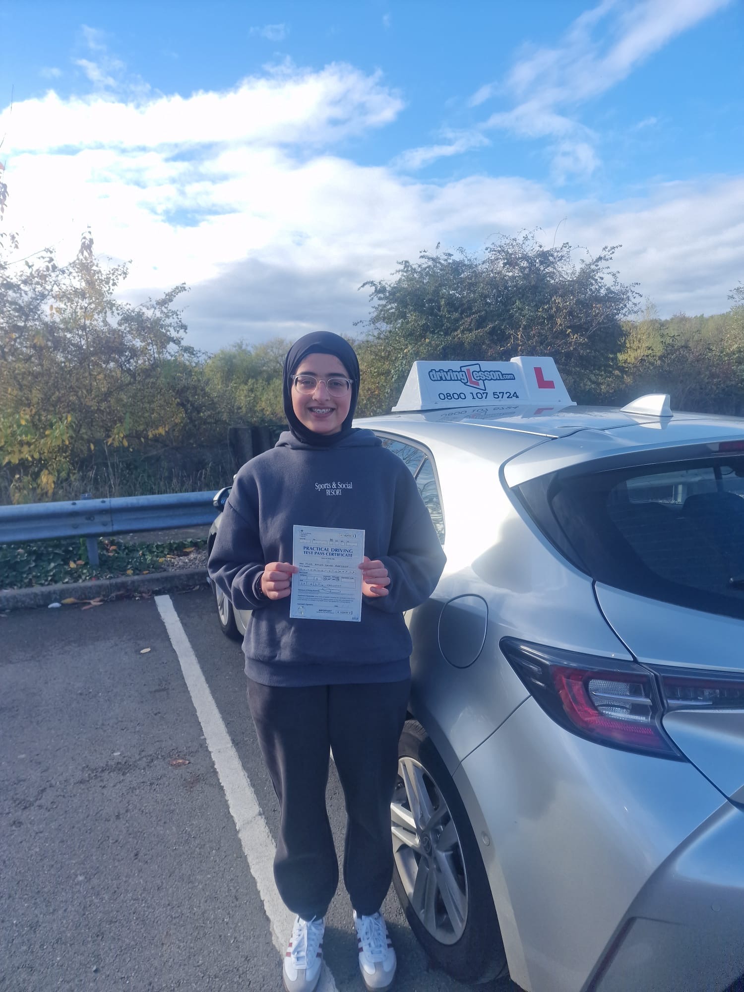 Amina — passed with Driving Craft